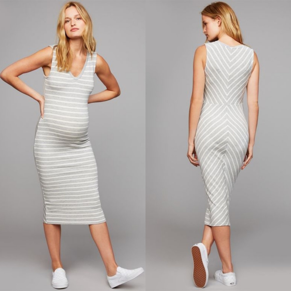 A Pea In The Pod Maternity Striped Dress Medium